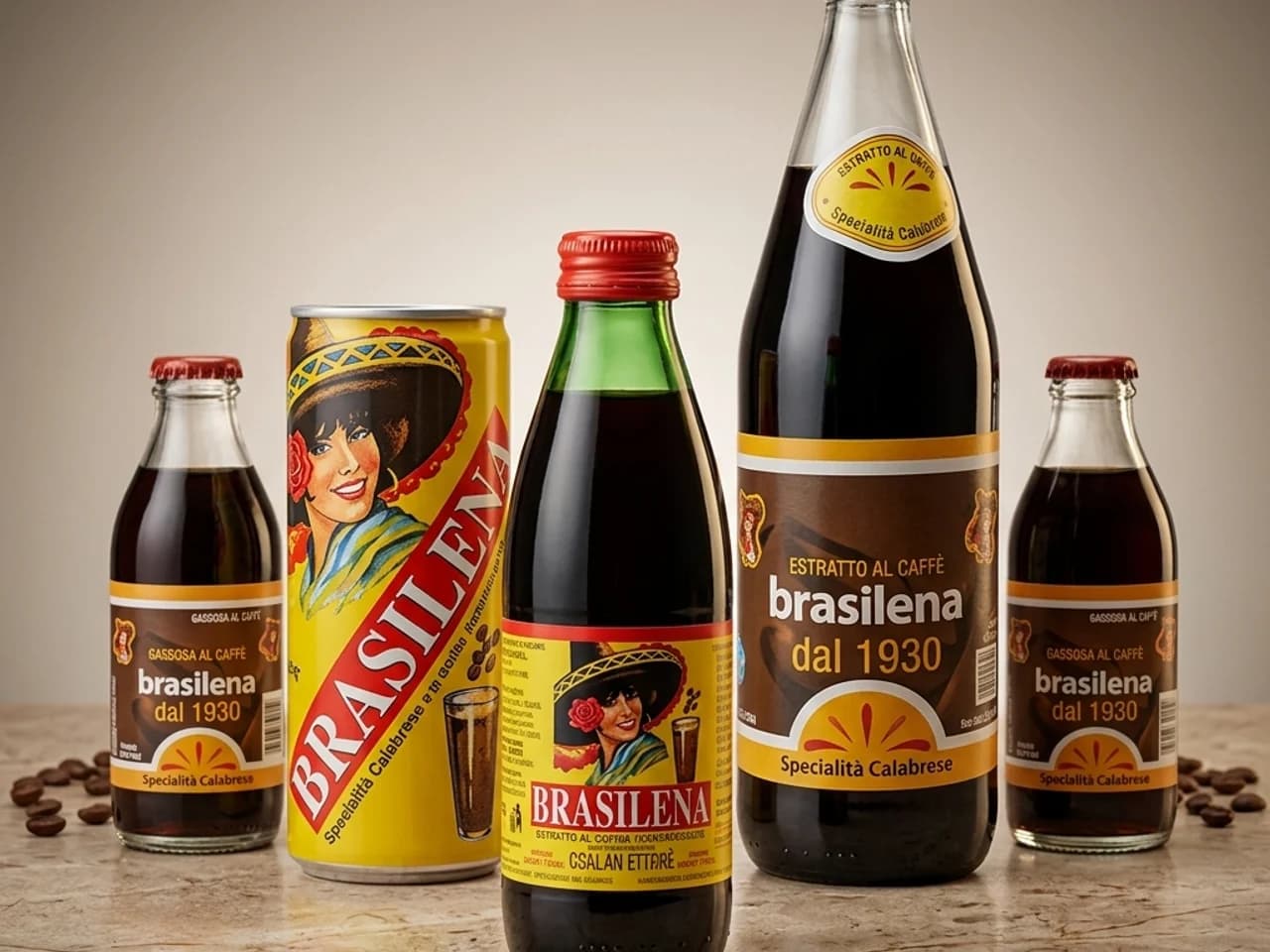 La famiglia Brasilena: bottiglie e lattina slim, dal 1930